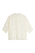 A-line 3D Blouse with Dots | Ivory