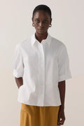 Abigail Shirt | White Poplin