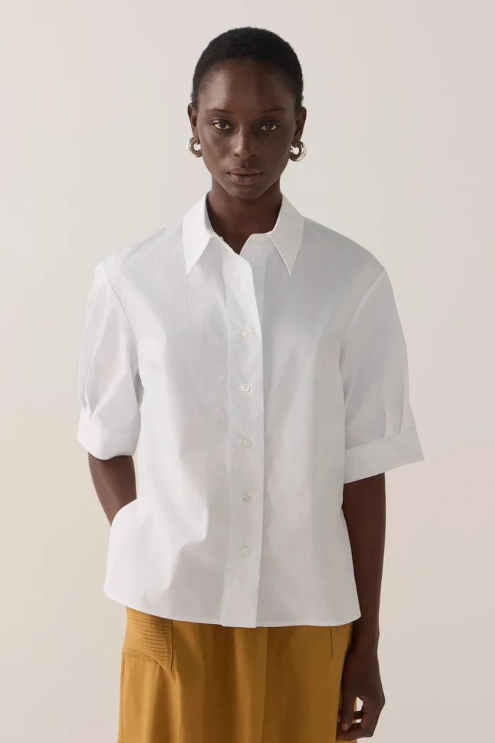 Abigail Shirt | White Poplin
