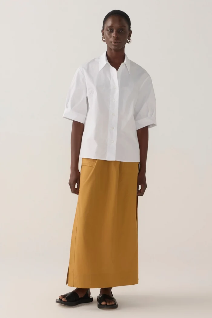 Abigail Shirt | White Poplin