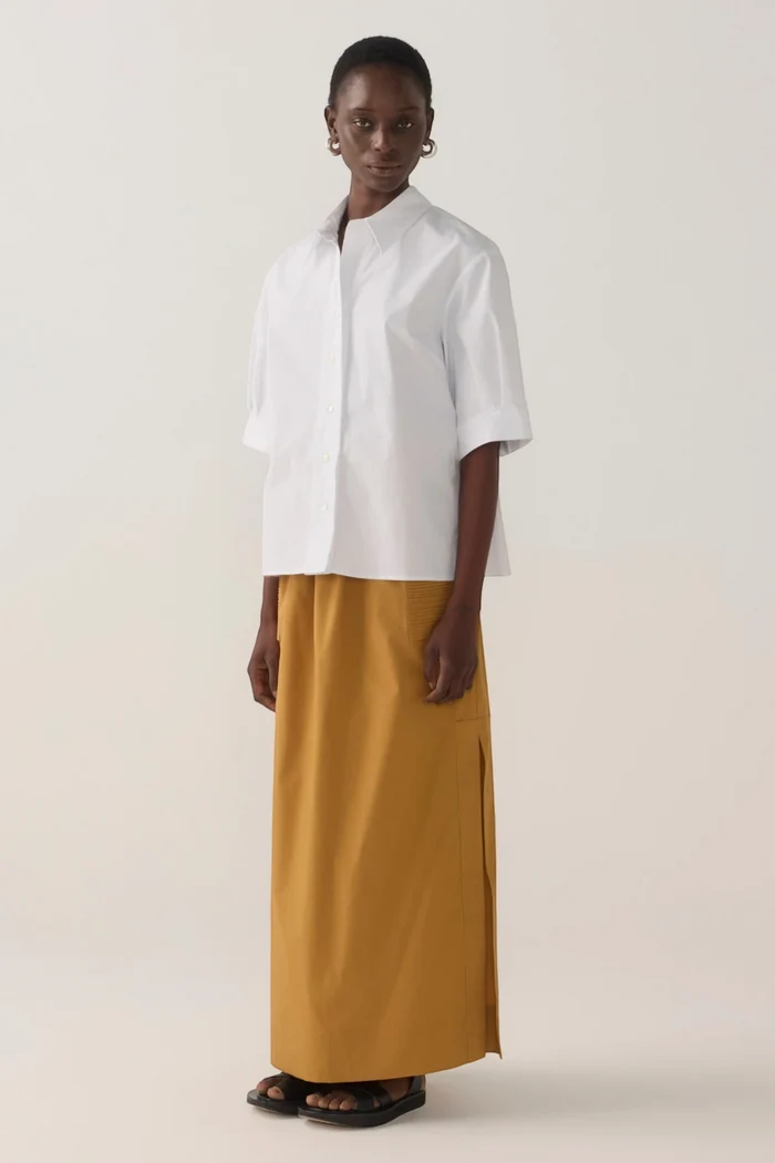 Abigail Shirt | White Poplin
