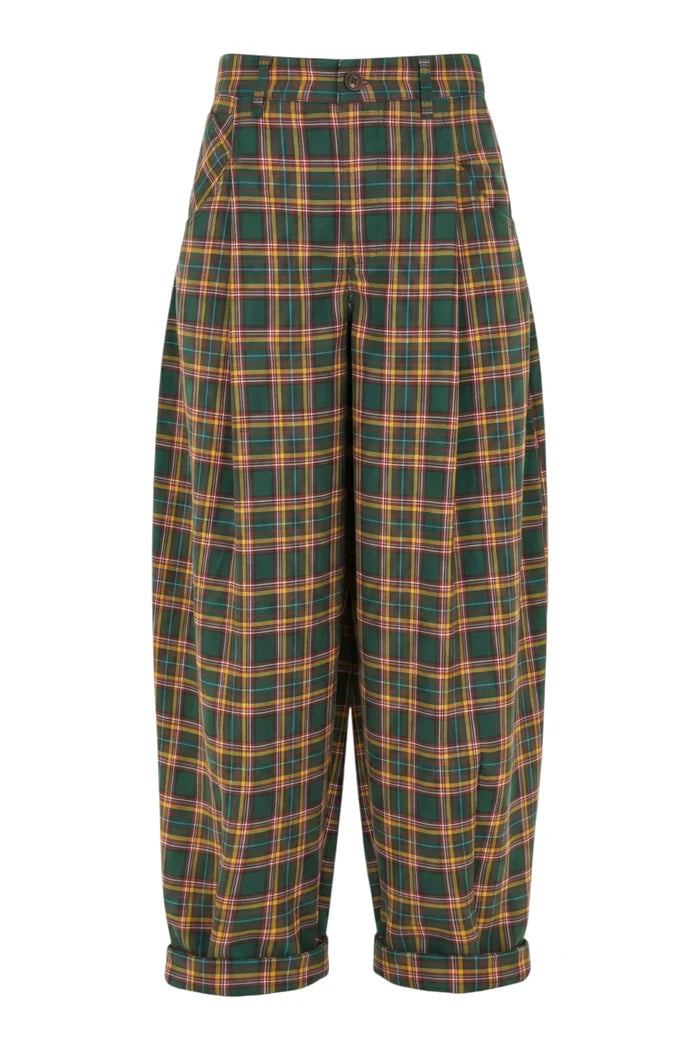 About It Baggy Wide-Leg Trousers | Green Combo