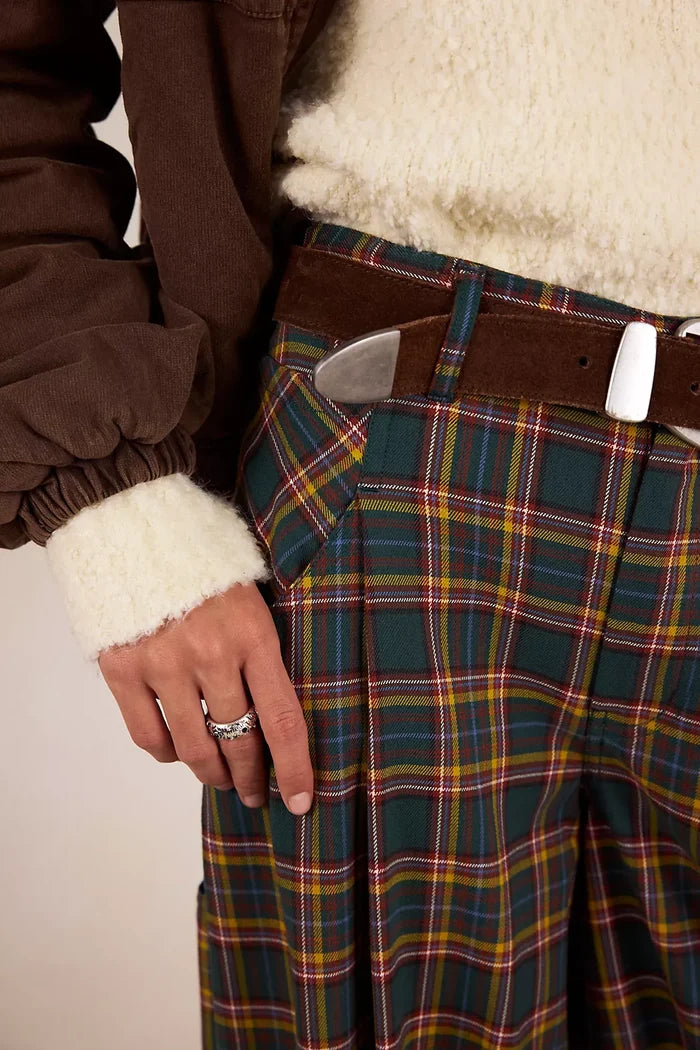 About It Baggy Wide-Leg Trousers | Green Combo