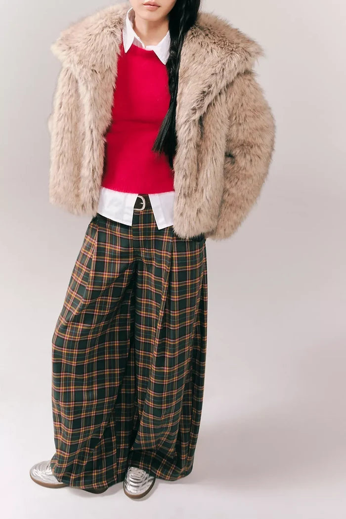 About It Baggy Wide-Leg Trousers | Green Combo