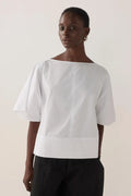 Aimee Top | White Poplin