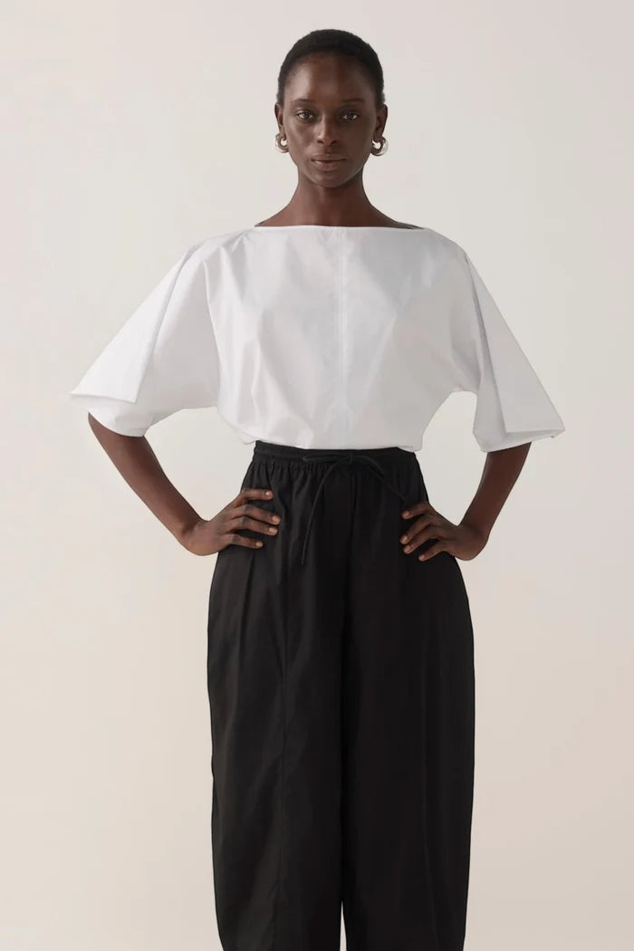 Aimee Top | White Poplin