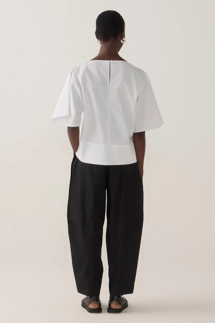 Aimee Top | White Poplin