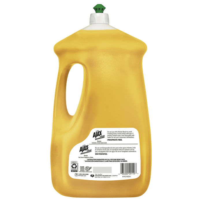 Ajax Ultra Super Degreaser Liquid Dish Soap, Lemon Scent - 90 Fluid Ounce