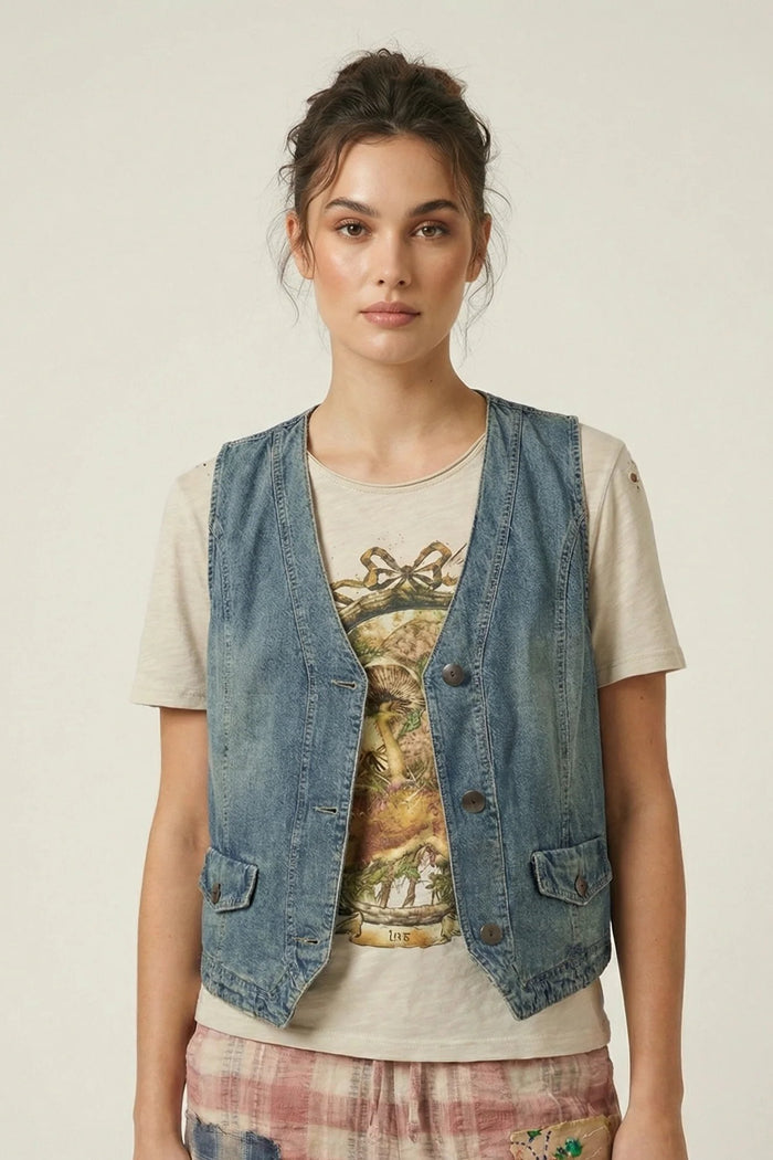 Alluring Dreams Vest | Chambray
