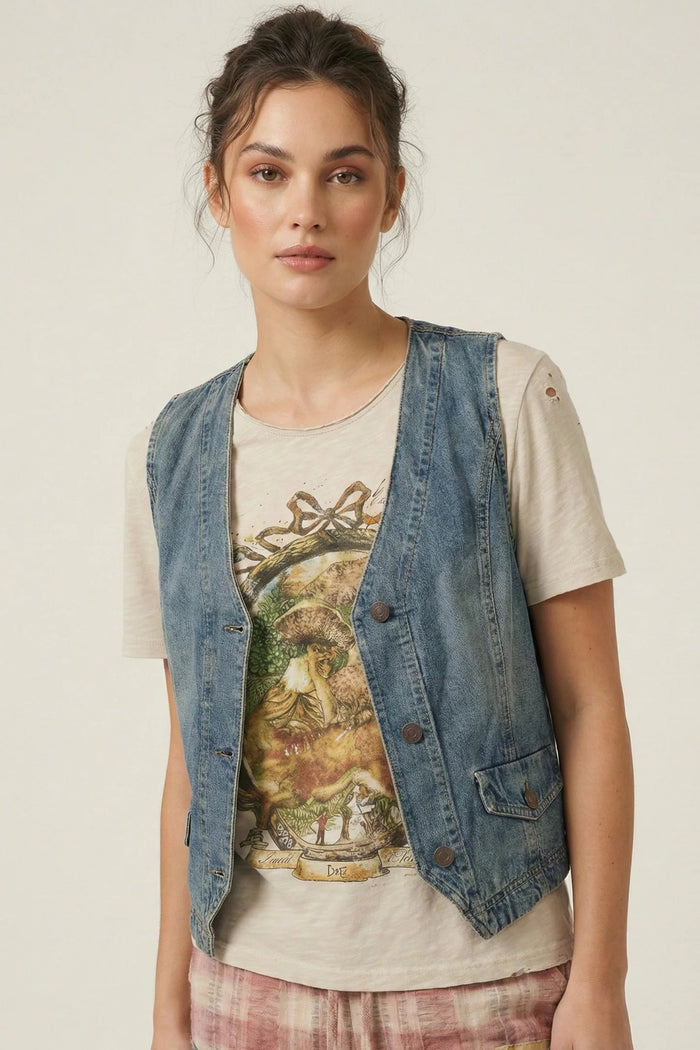 Alluring Dreams Vest | Chambray