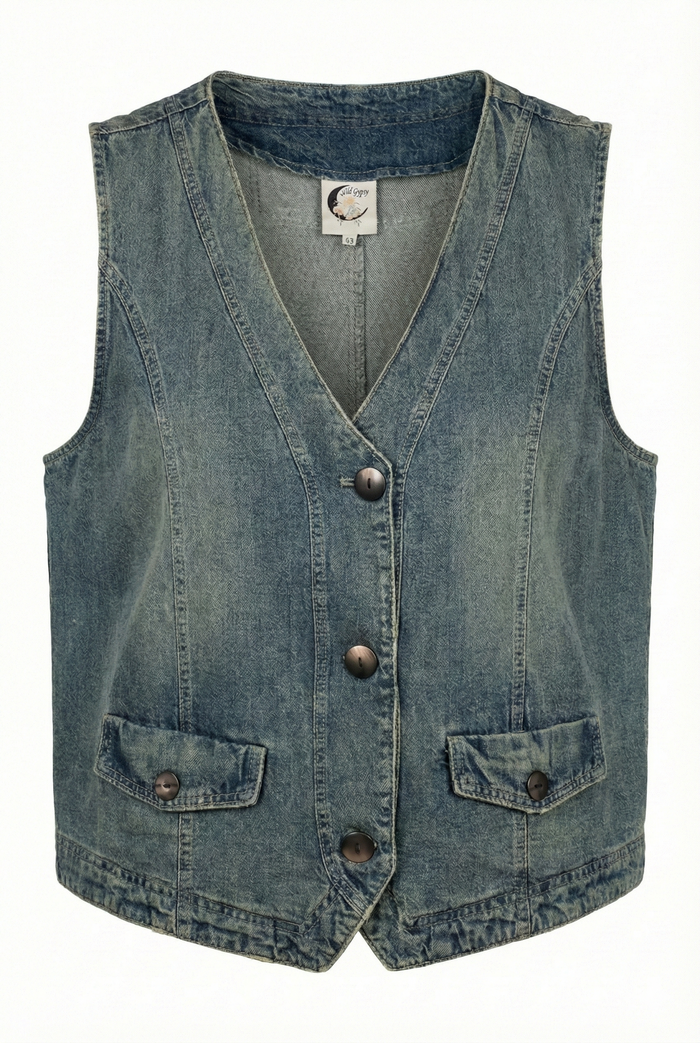 Alluring Dreams Vest | Chambray