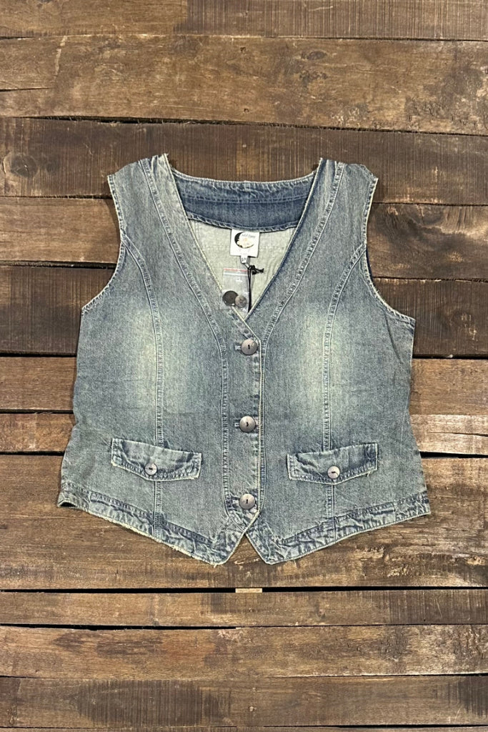 Alluring Dreams Vest | Chambray