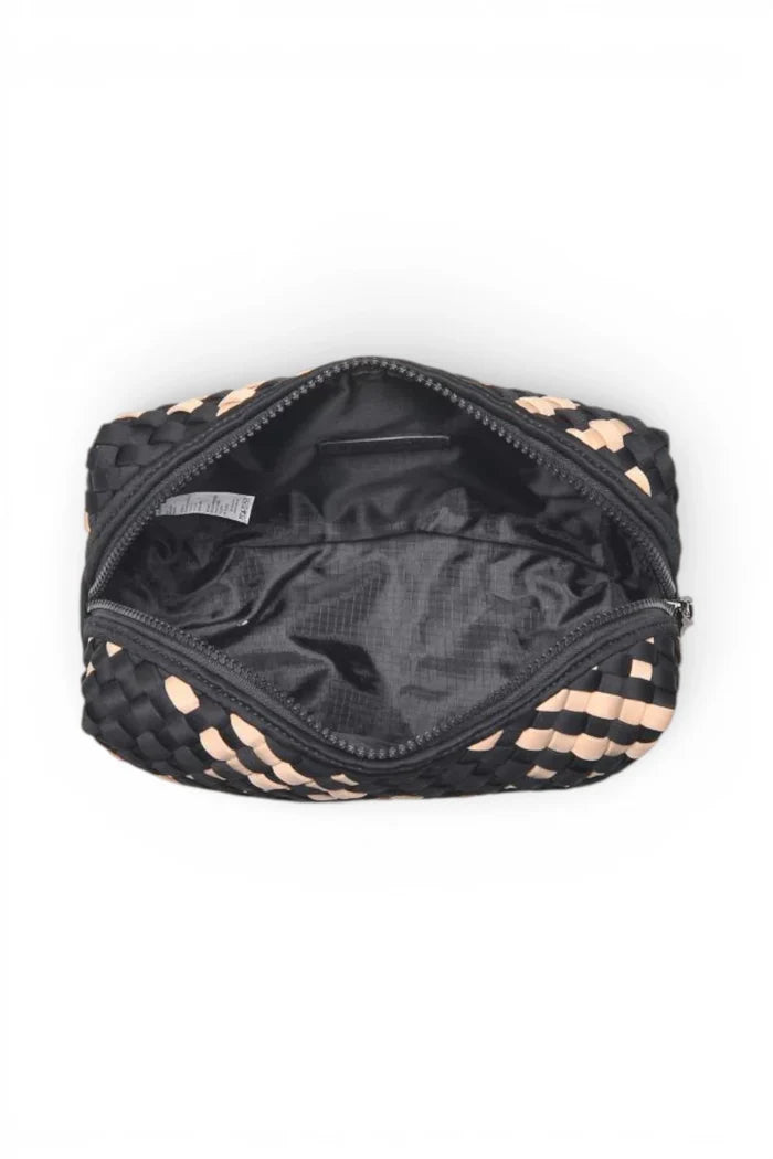 Altitude Woven Neoprene Cosmetic & Travel Organiser Pouch | Black Nude
