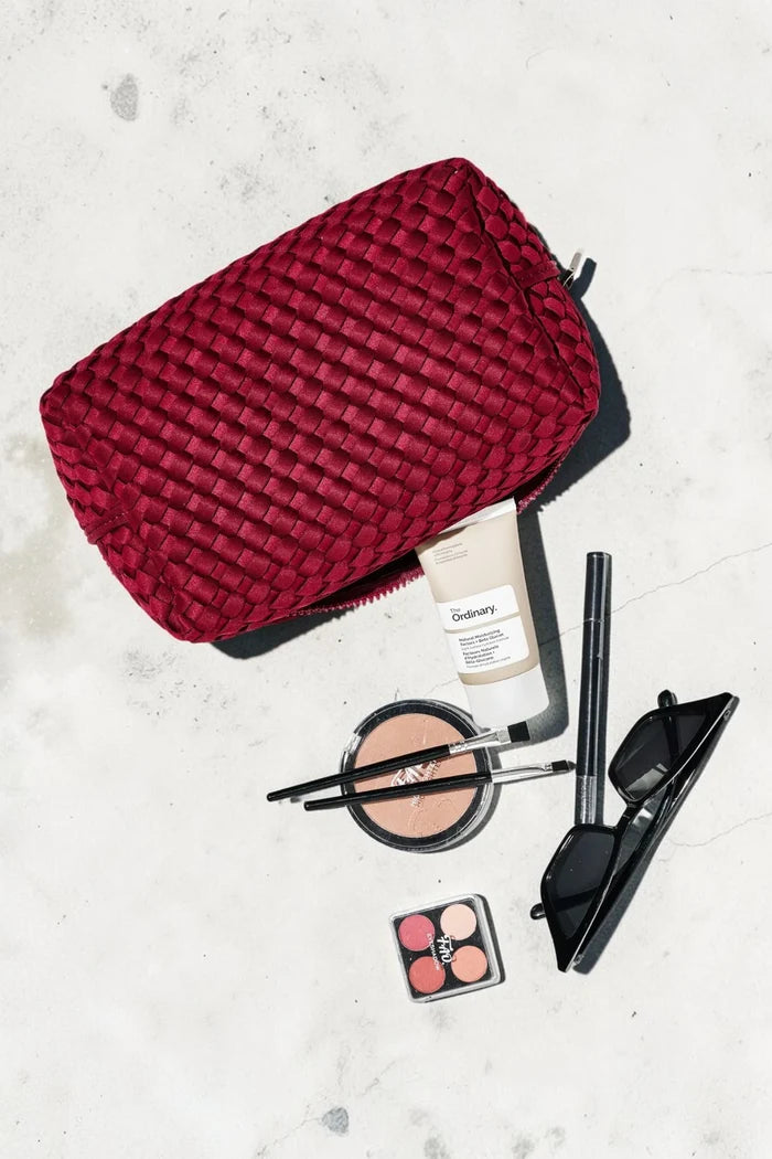 Altitude Woven Neoprene Cosmetic & Travel Organiser Pouch | Wine