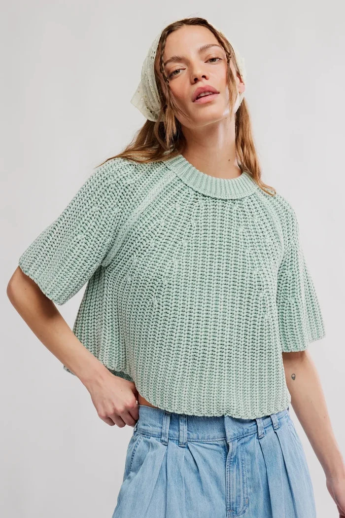 Amy Sweater Tee | Cameo Green