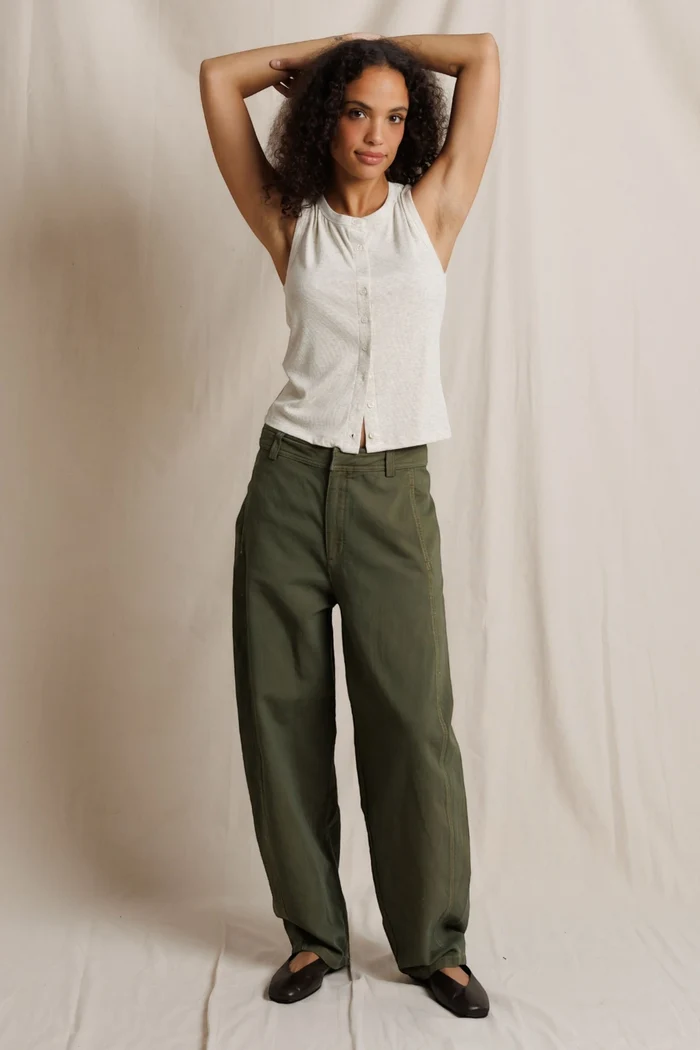 Andrea luxe Rib Sleeveless Cardigan | Oatmeal Ash