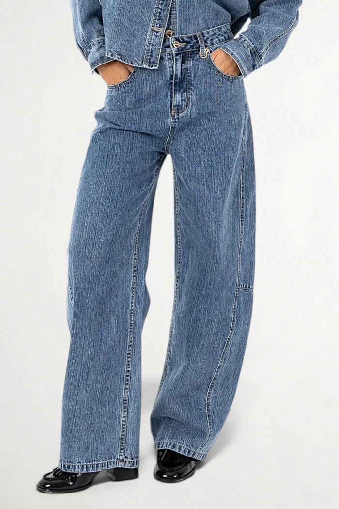 Anna Fit Denim Pants | Light Blue Denim