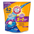 ARM & HAMMER Plus OxiClean with Odor Blasters 5-in-1 Fresh Burst Laundry Detergent Power Paks, 42 Count Bag