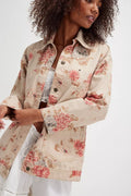 Avery Printed Denim Jacket | Exploded Floral