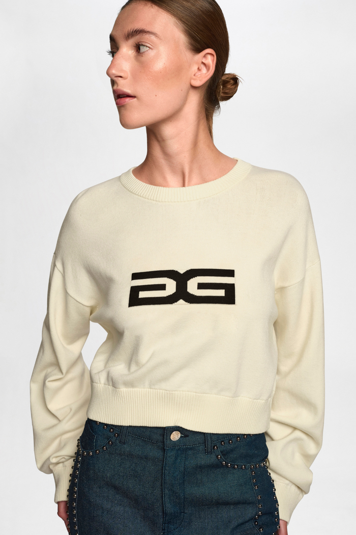 Aya Cropped Pullover | Egret