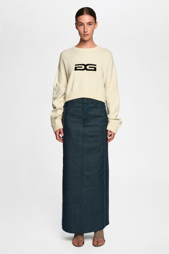 Aya Cropped Pullover | Egret