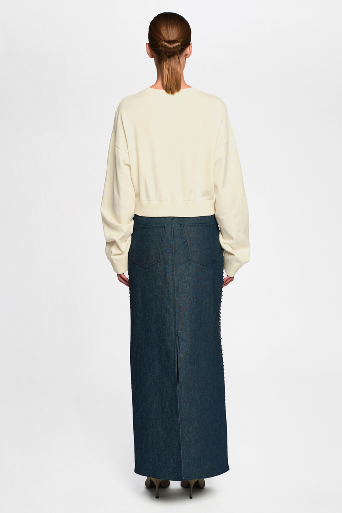 Aya Cropped Pullover | Egret