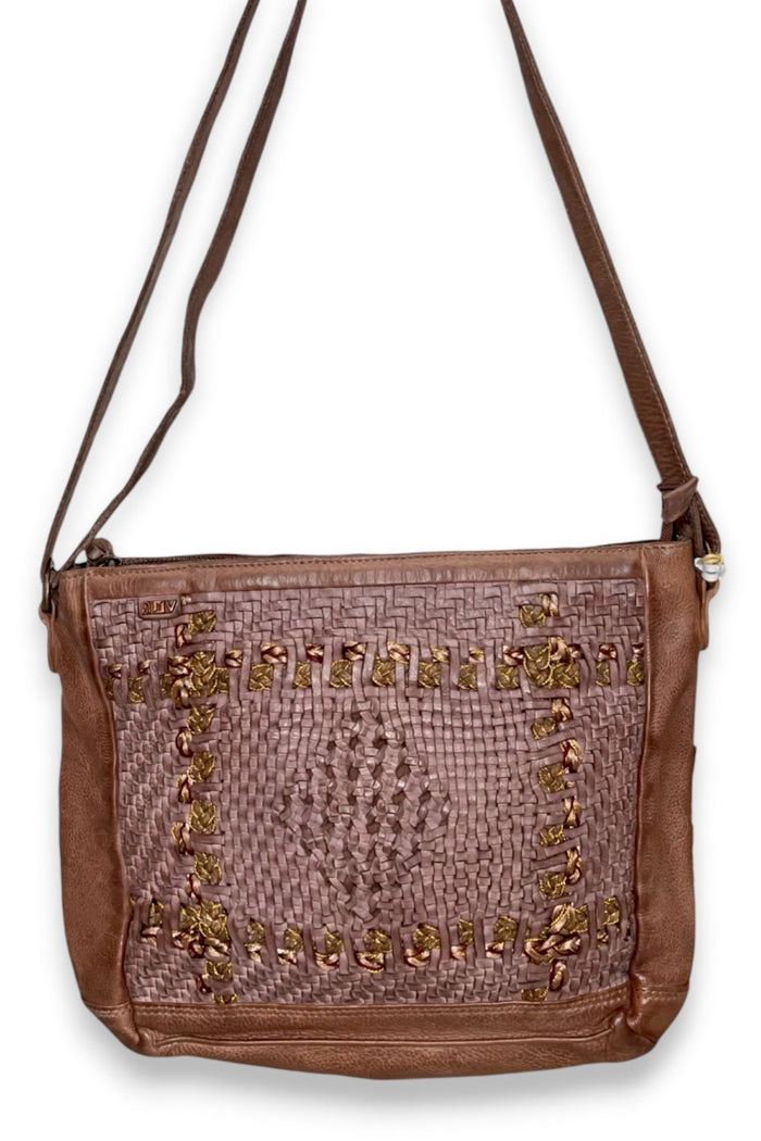 Bailey Woven Hobo Bag in Mud