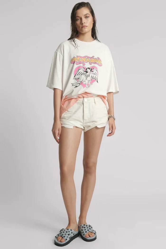 Bandits Low Waist Denim Shorts | Milk White