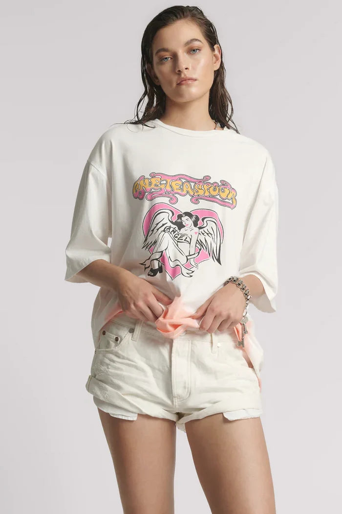 Bandits Low Waist Denim Shorts | Milk White