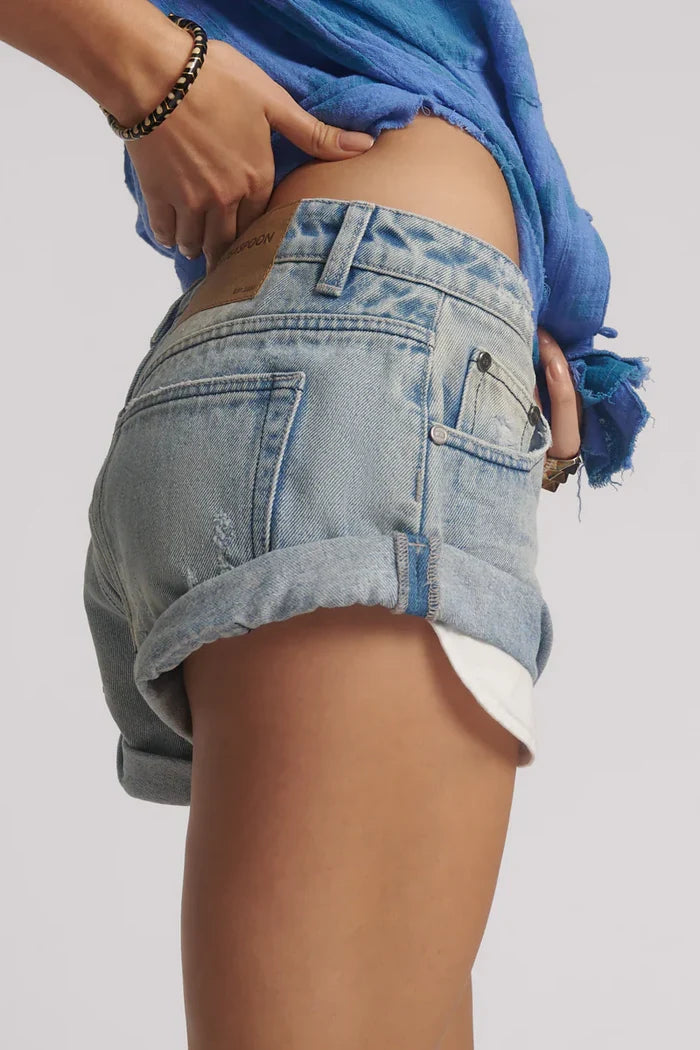 Bandits Low Waist Denim Shorts | Salty Dog Blue