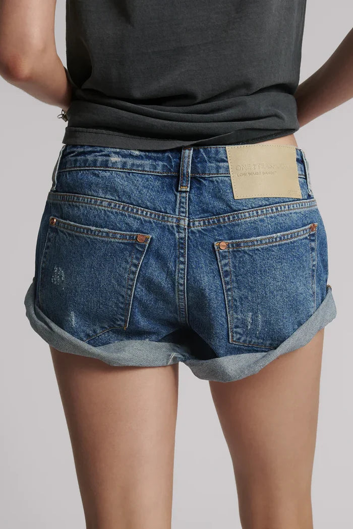Bandits Low Waist Embellished Denim Shorts | Blue Thunder