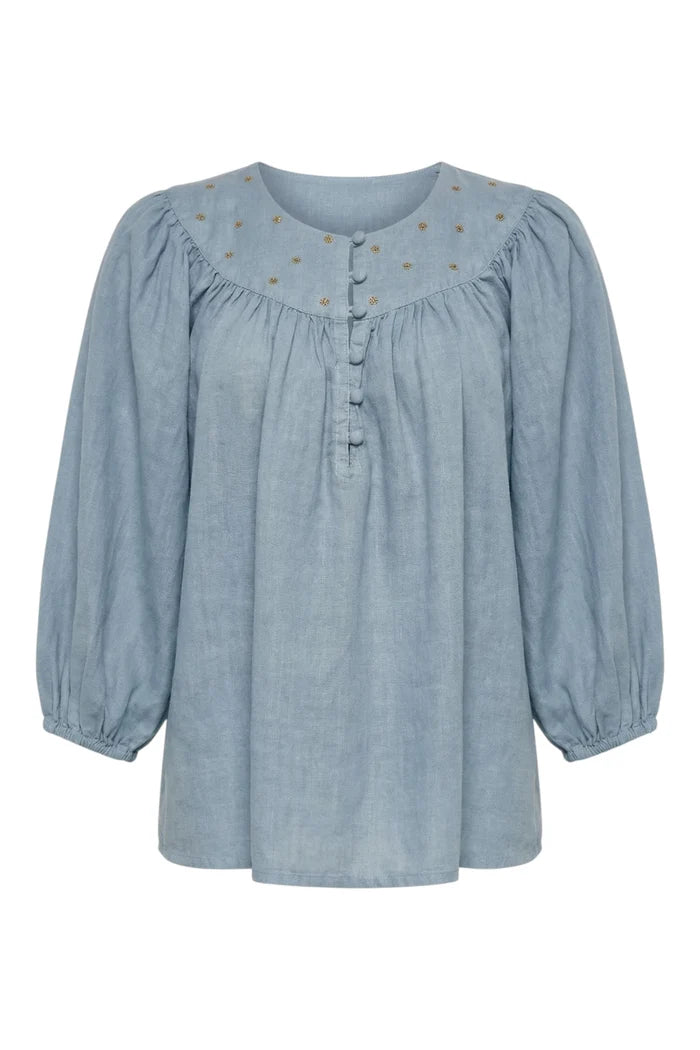 Baroque Blouse | Misty Grey