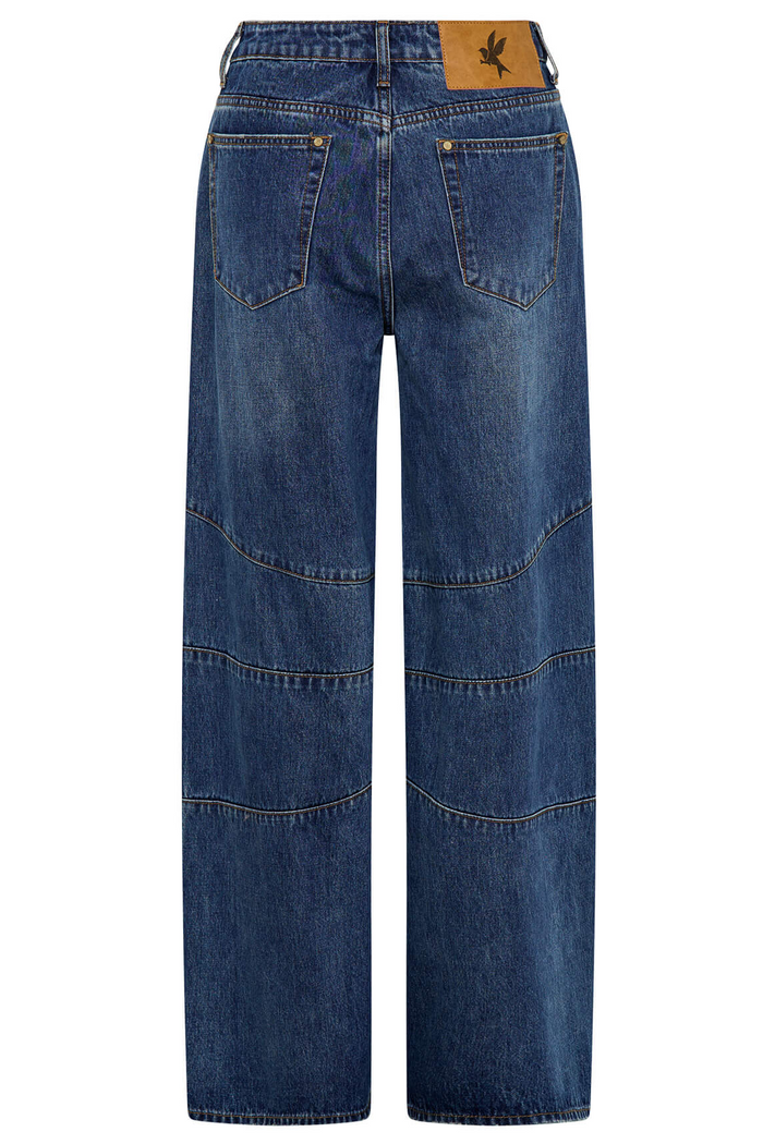 Barrel Mid Waist Wide Leg Denim Jeans | Dirty Blue Love