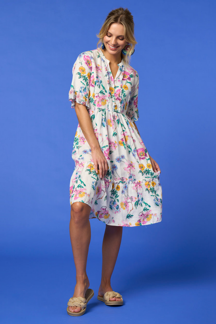 Bejewelled Dress | White Multi