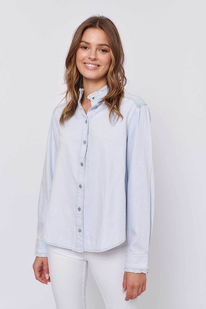 Belissima Shirt in Pale Blue Denim