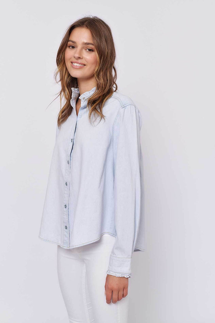 Belissima Shirt in Pale Blue Denim