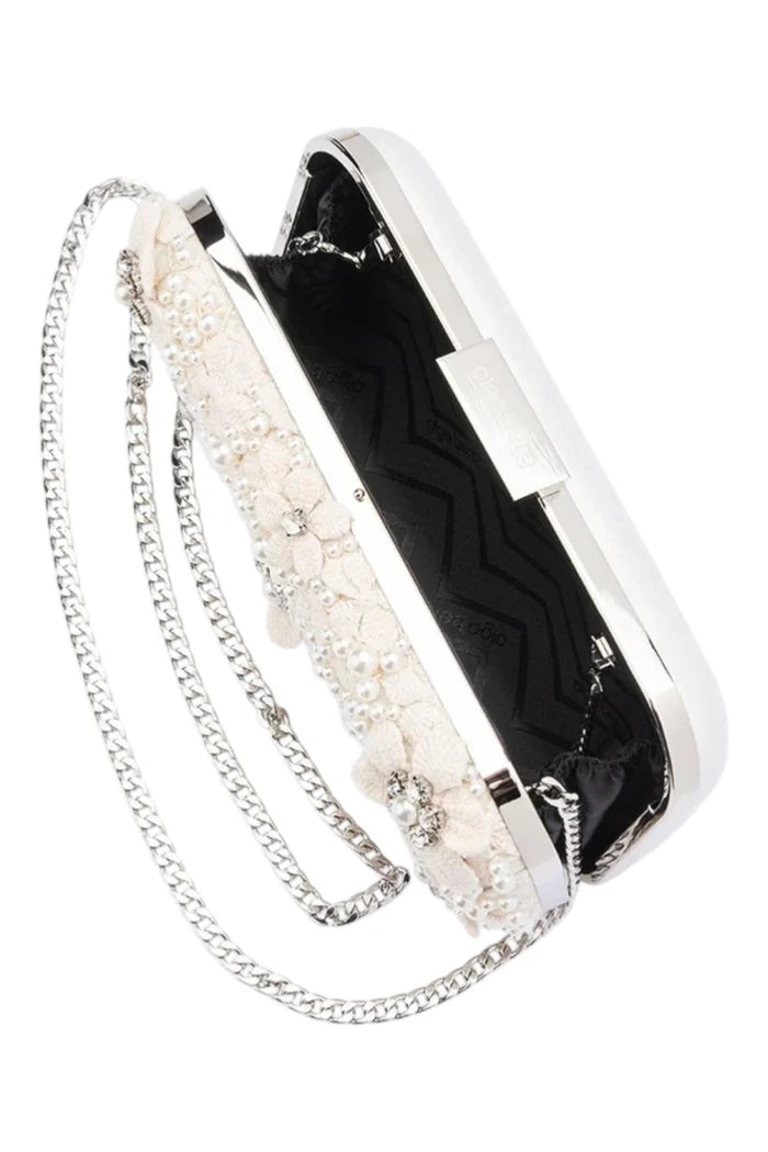 Beth Encrusted Clutch | Ivory