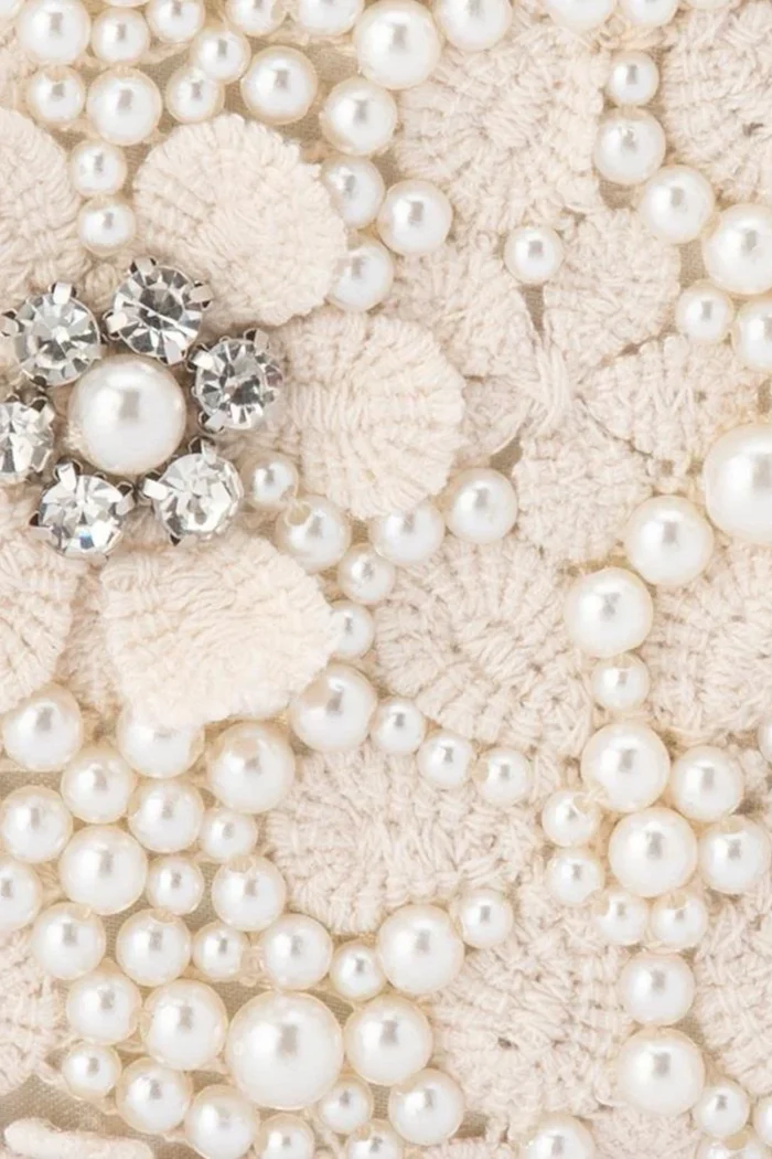 Beth Encrusted Clutch | Ivory