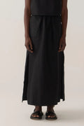 Bettina Skirt | Black Cotton Poplin