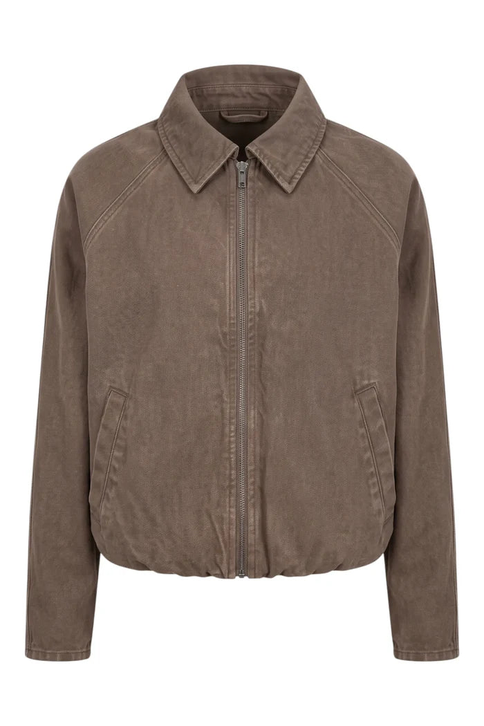 Billy Denim Bomber Jacket | Mushroom