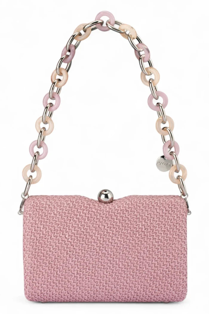 Birdie Textural Handbag | Pink