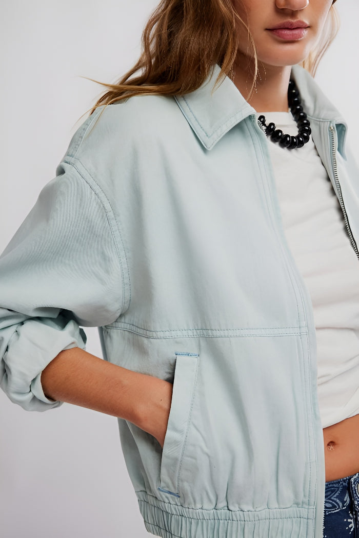Birdie Track Jacket | Pearl Blue