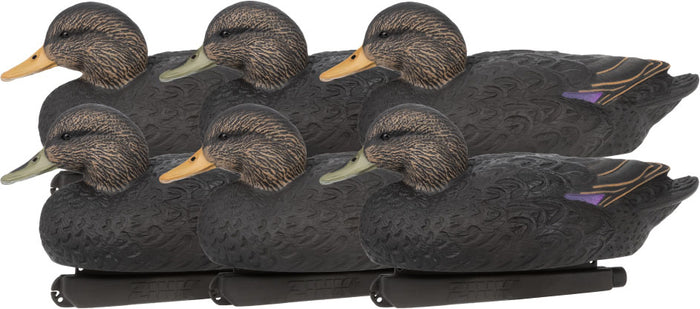 Black Ducks Floating Decoys - 6/PK