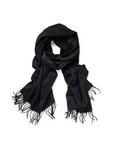 Black Twill Merino Scarf