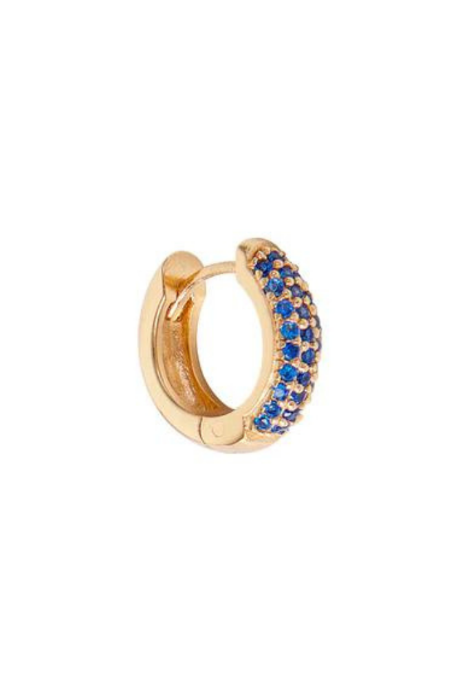 Blue Crystal Pave Huggies