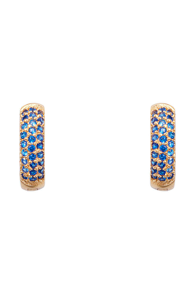 Blue Crystal Pave Huggies