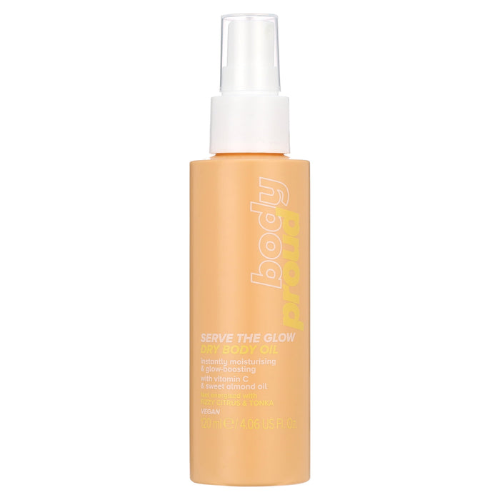 Body Proud Serve the Glow Body Oil with Vitamin C & E, 4.06 fl oz