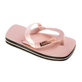 Boutique Pink Kids Rose Gold Badge Thongs with Strap