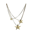Brazil Three Star Gold Long Necklace