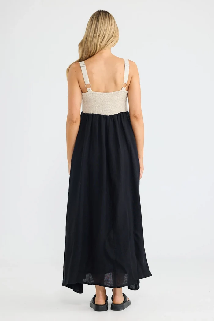 Britta Dress | Black/Natural